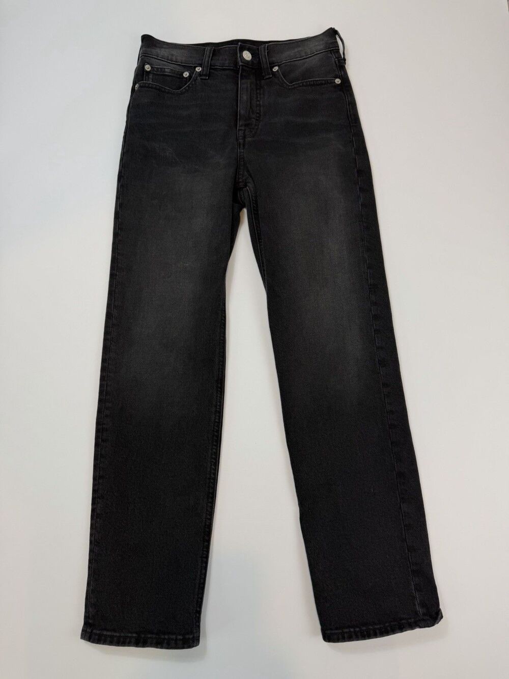 J.Crew Classic Straight Jeans Women's Size 24 Black Wash Straight Leg Denim